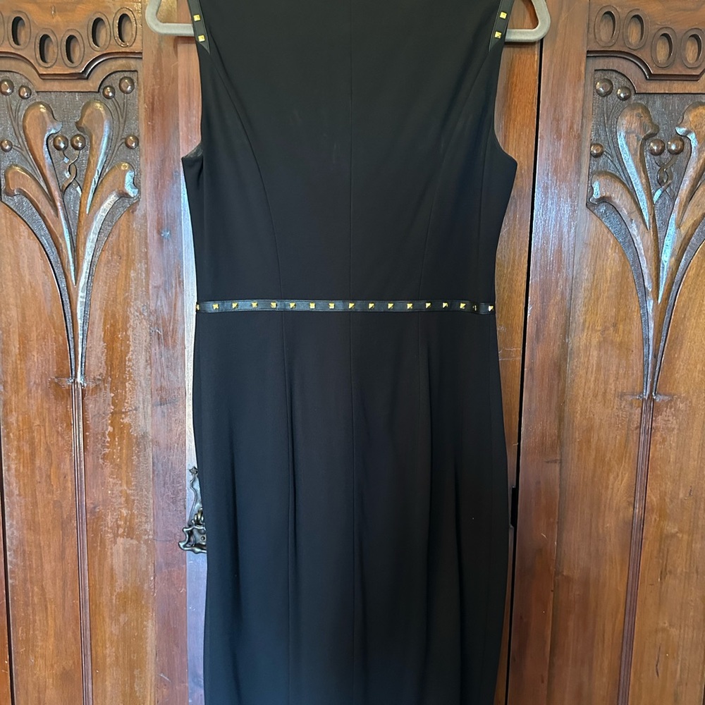 Cache Black Evening Dress with Gold Stud Accents - Picture 5 of 5